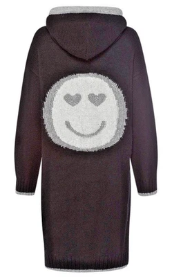 SALE !! Neue MODE TREDY HERBST STRICK MANTEL GLITZER SMILIE 44 46 XL XXL - Bild 1 von 4