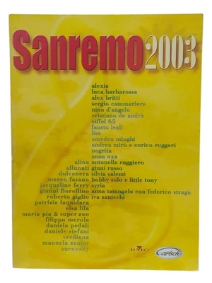 SANREMO 2003 Spartiti originali in linea melodica e accordi - Immagine 1 di 3