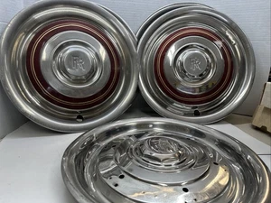 5- ROLLS ROYCE BENTLEY T 16” Rolls Royce Silver Cloud Stainless Steel Hub Caps - Picture 1 of 8