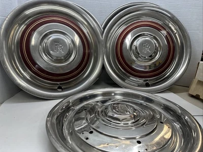 5- ROLLS ROYCE BENTLEY T 16” Rolls Royce Silver Cloud Stainless Steel Hub Caps - Image 1 of 4