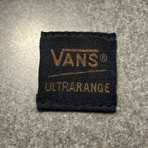 Vintage Rare Vans Black Gold Embroidered Skateboard Sew On Patch Ultrarange - Picture 1 of 4