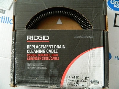 NEW in BOX  Ridgid C9 51317 5/8 in. x 10 ft. Cable with Heavy-Duty Wind - Image 1 of 4