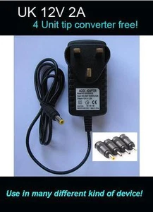 WD Elements Desktop 1TB External Hard Drive 12V AC Adaptor Power Supply Charger - Picture 1 of 4