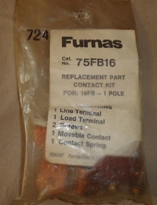 FURNAS 75FB16 ELECTRIC MOTOR STARTER CONTACT KIT FOR 16FB 1 Pole SIZE 2 NEW - Picture 1 of 3