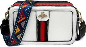 Designer Bee Crossbody Purse for Women PU Leather Shoulder Handbag Camera Clucth - Picture 1 of 12