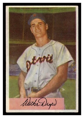 1954 BOWMAN WALT DROPO #7 CLEVELAND INDIANS MID GRADE LOOKS NICE - Image 1 of 2