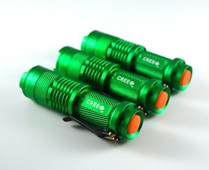 3Pack Mini CREE Mini Tactical Flashlight Focus Adjustable - Choose Color