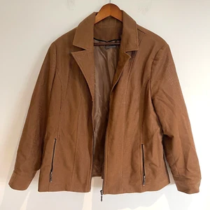 TanJay Petites Women Size 16P Brown Zipper Front Jacket - Picture 1 of 4