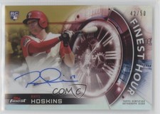 2018 Topps Finest Hour Gold Refractor /50 Rhys Hoskins #FHA-RH Rookie Auto RC