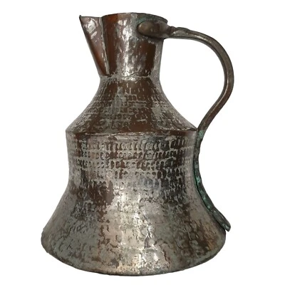 Antigua jarra islámica persa turca Ibrik cobre rojo Aftaba Dallah Oriente Medio Foto 1 de 4