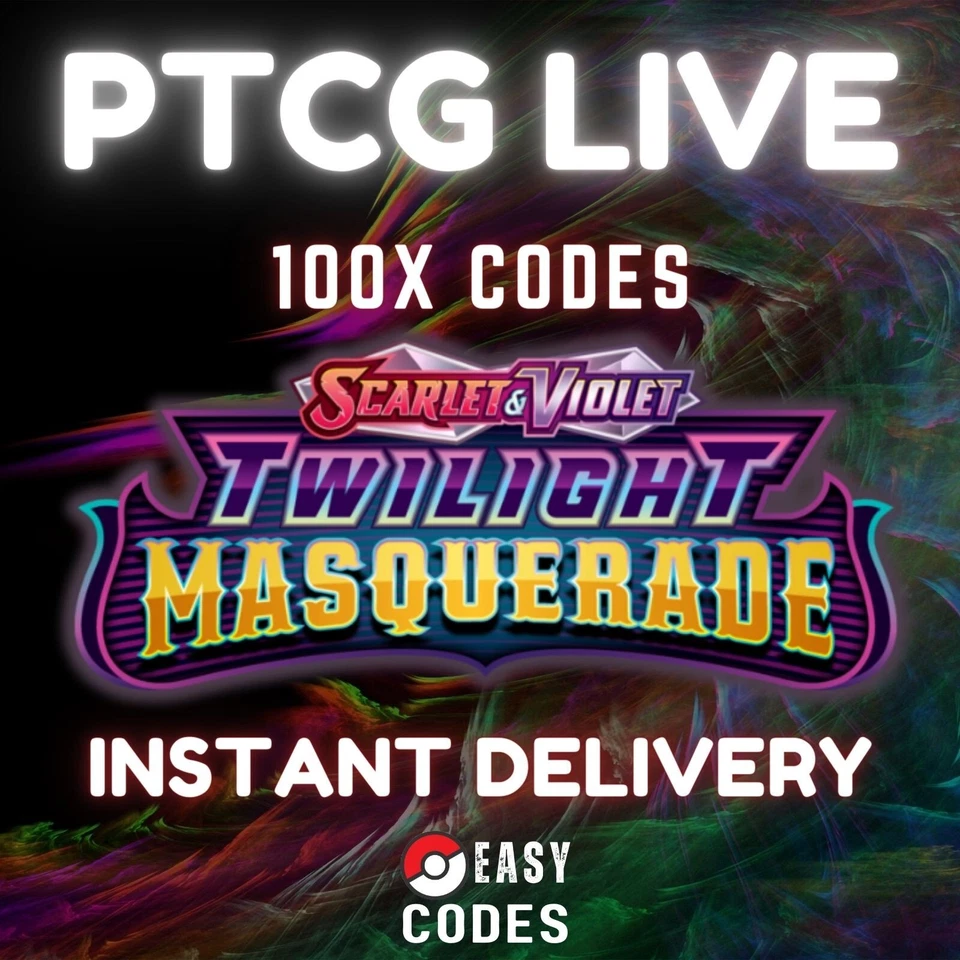 100 Twilight Masquerade Codes Booster Pokemon TCG Live Pack Sofortversand - Bild 1 von 1