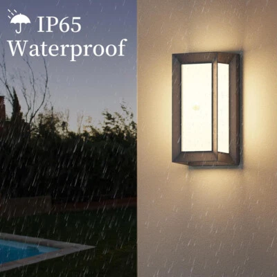 Schwarze LED Außenleuchte mit Bewegungsmelder Sensor Wandlampe Außenbeleuchtung - Bild 1 von 4