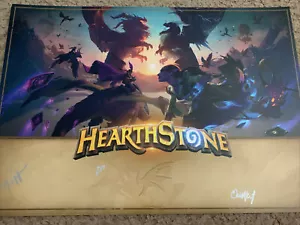 Locandina BlizzCon 2019 Hearthstone Descent of Dragons firmato sviluppatore Blizzard 20x14 - Foto 1 di 2