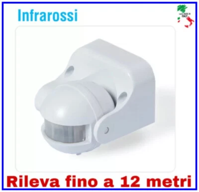 Sensore rilevatore infrarossi di movimento presenza e prossimità esterno allarme - Immagine 1 di 3