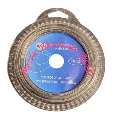 7 Strands Leader Line Steel Wire Fishing Nylon Coated WITH CRIMPS - YOU PICK!!! - Image 1 of 2
