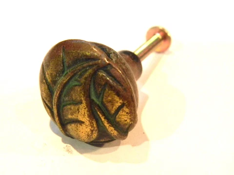 Keeler Brass Leaf Motif Knobs Cover