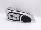 Fit For Norton International Manx Silver Painted & Chrome Fuel Tank+Cap+Knee pad
