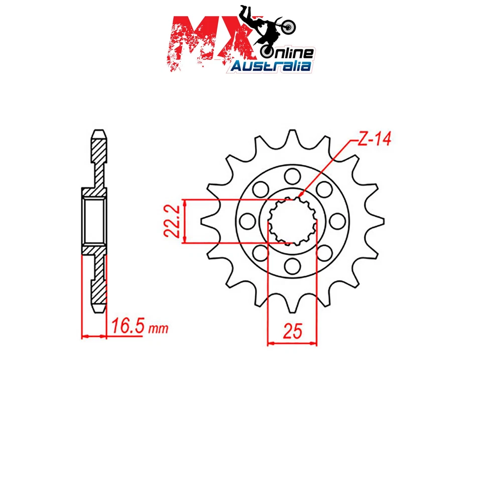 MTX Front Sprocket 15T Ducati MONSTER M1100 2009-2010 10-741-15 - Image 1 of 1