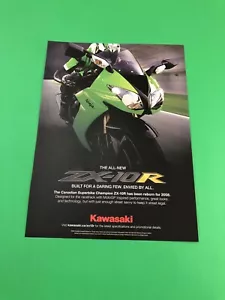 2008 KAWASAKI NINJA ZX-10R ZX 10 R ORIGINAL PRINT AD PRINTED ADVERTISEMENT - Bild 1 von 1