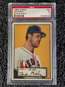 1952 Topps Baseball #54 Leo Kiely Black Back PSA 5 - Picture 1 of 2