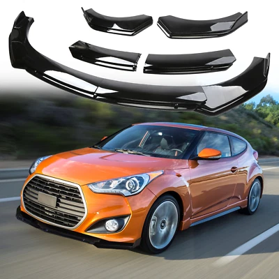 For  Hyundai Veloster 12-20 Front Bumper Lip Spoiler Splitter Body Glossy - Image 1 of 4