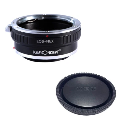 K&F adapter with lens cap for Canon EOS EF mount lens to Sony E  NEX a5000  A7II - Image 1 of 4