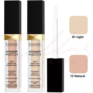 EVELINE Wonder Match Hydrating Concealer 5ml *01 Light / 15 Natural* *CHOOSE* - Picture 1 of 4