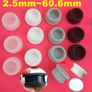 2.5~60.6mm Snap-On Hole Plugs Round Silicone Rubber Blanking Seal Bung Pipe Tube - Picture 1 of 24