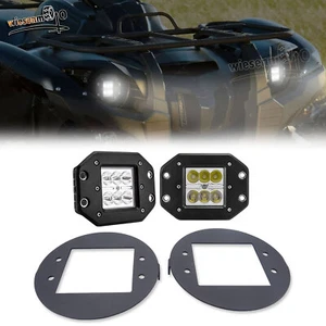 Fit 07-15 Yamaha Grizzly 700/550 Headlight Bracket 24W LED Light Pod Upgrade Kit - Picture 1 of 10