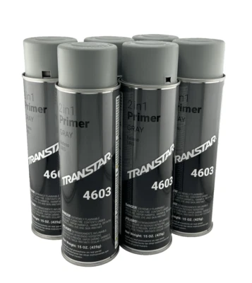 TRANSTAR 4603 - 2 in 1 PRIMER - GRAY  15oz. - 6 CANS - FREE SHIPPING - Image 1 of 2