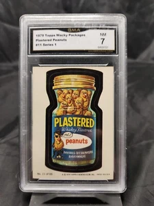 #11 Plastered Peanuts Topps Wacky Packages Series 1 GMA 7 NM - Picture 1 of 2