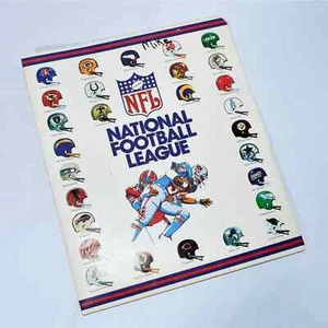NFL Vintage 1970's 28 Team Logo Football Helmet 2 Pocket School Folder Retro 423 - Picture 1 of 4