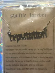 Swiftie Forever Reputation Fan Necklace - Gold Tone - Picture 1 of 2