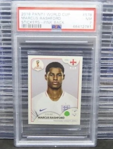 2018 FIFA World Cup Russia MARCUS RASHFORD PINK BACK STICKER #578 PSA 7 England - Picture 1 of 2