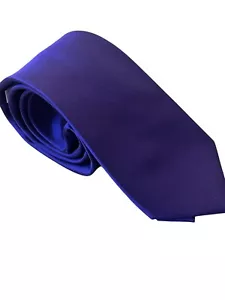 Cravatta collo uomo Michael Michael Kors viola 100% seta tinta unita città classica colorata - Foto 1 di 8