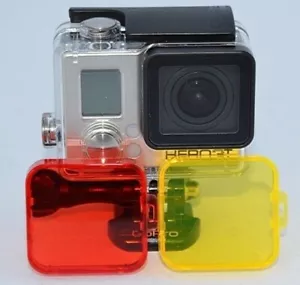 Red Dive Filter-Snap On Accessory For GoPro Hero 5 6 7 White Silver Black - Bild 1 von 4