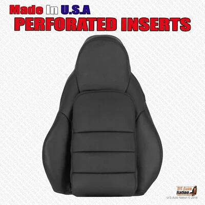 2005 2006 2007 2008 2009 Chevy Corvette Driver Top capa de couro perfurada preta - Imagem 1 de 4