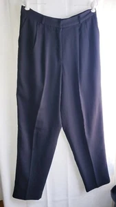 Vintage 90's Black Pleated High Waist Zoot Suit Style Chino Slacks Pants Sz 16 - Picture 1 of 6