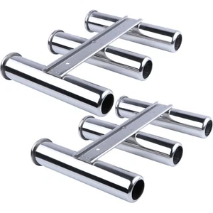 2X 3 Tubes Boat Rod Holder Stainless Steel Side Mount Fishing Holder Truck RV - Picture 1 of 7