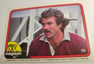 1982 Magnum PI Card #58 Universal City Studios Trading TV Show Vintage Puzzle pc - Picture 1 of 3