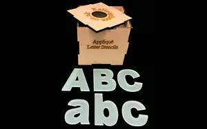 APPLIQUÉ LETTERE E SIMBOLI MODELLI CUCITO/ARTIGIANATO 6 cm custodia superiore e inferiore - Foto 1 di 6