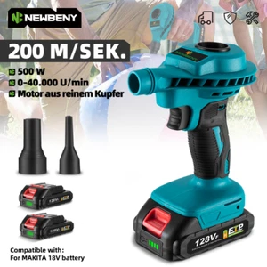 Für Makita Akku Luftpumpe Staubgebläse Bläser Staubbläser Air Duster Mit 2Akkus - Afbeelding 1 van 17