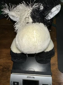 Webkinz Lil’ Kinz HM003 Black & White Cow 8” Plush (No Code) Cute Stringy Hair - Picture 1 of 7