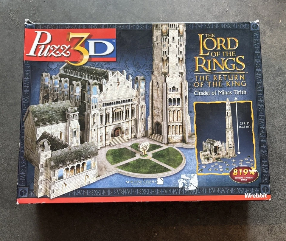 Puzzle Wrebbit 3D Señor de los Anillos Ciudadela de Minas Tirith 819 Piezas Foto 1 de 1