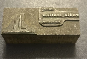 Radio Station 1490 | vintage letterpress printing block - WMOA? Marietta, Ohio - Picture 1 of 6