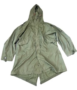 Vtg US Army Military M51 Fishtail Parka Jacket Sz S Shell Only M-1951 1950's - Picture 1 of 12