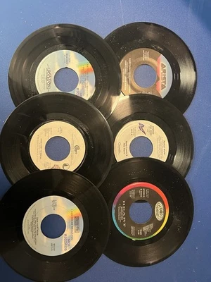 Lot of 6 45s: Heart, Boston, Chicago, Huey Lewis, Hall & Oates, Dan Hartman - Image 1 of 4