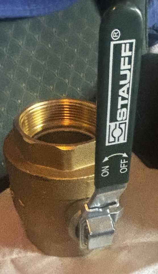 STAUFF USA 3"Fem. N.P.T. Full Port Brass Ball Valve 600 WOG With Locking Handle - Image 1 of 4