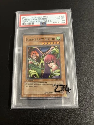 PSA 10 first edition Harpie Lady Sisters, metal raiders  - Image 1 of 2