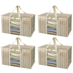 4-Pack Oversized Moving Bags with Reinforced Handles Heavy-Duty Storage Tote - Picture 1 of 7